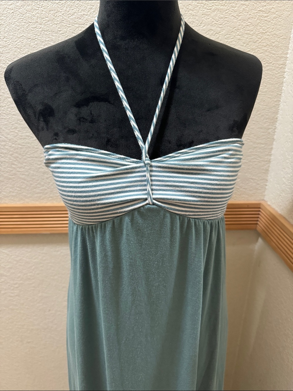 Mossimo Supply Co. Sage Green Strapless Halter Maxi Dress Size S - Picture 2 of 8